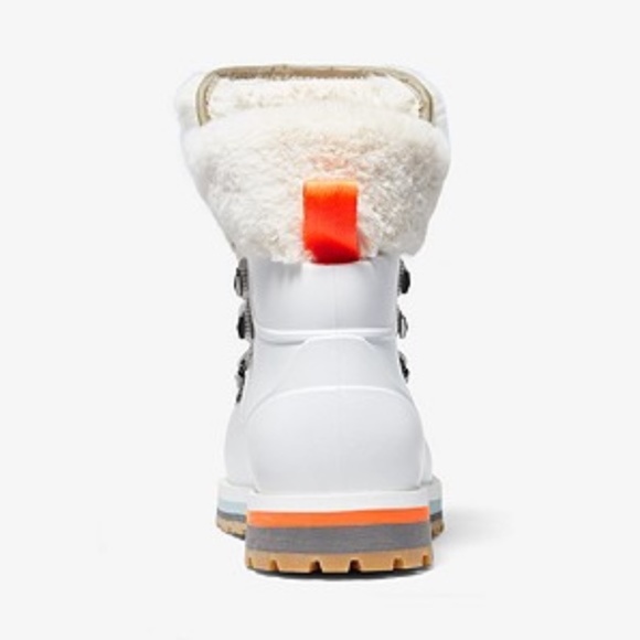 BRAND NEW Michael Kors PVC FAUX FUR Rain Boots - Picture 2 of 7